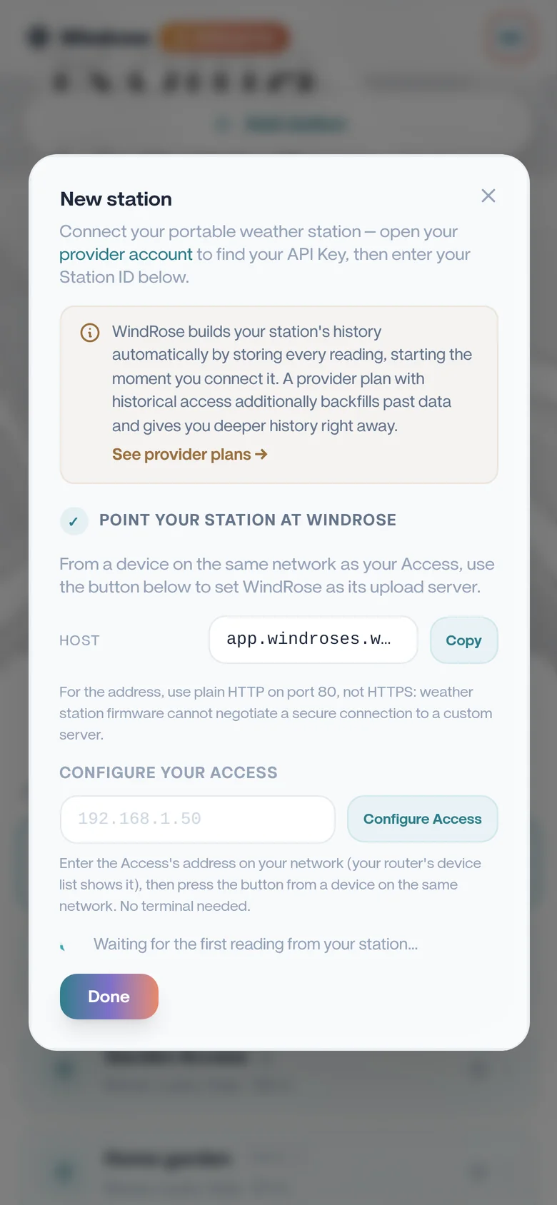 Local Network Ip Access Send AcuRite Access readings straight to WindRose — setup guide